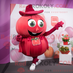 Magenta tomat maskot...