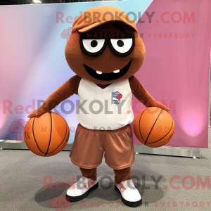 Brun Basketball Ball maskot...