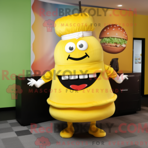 Yellow Burgers mascot...