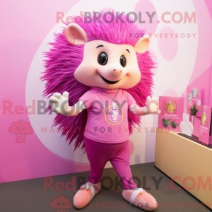 Pink Hedgehog mascot...