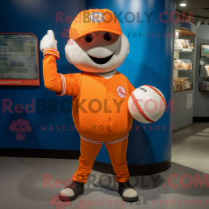 Orange Baseball Ball maskot...