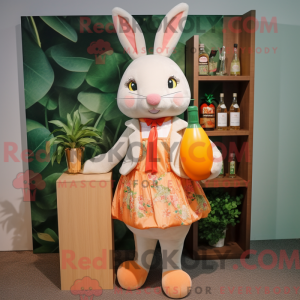 Peach Rabbit maskot kostume...