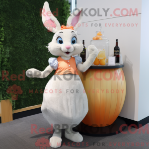 Peach Rabbit Maskottchen...