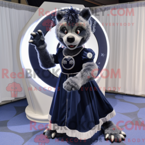 Navy Hyena mascot costume...