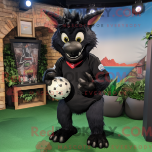 Sort Chupacabra maskot...