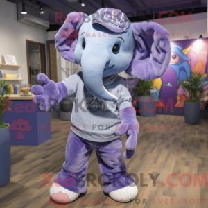 Lavendel elefant maskot...