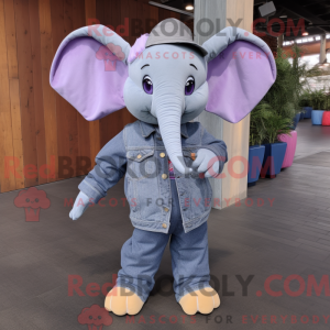 Lavendel elefant maskot...