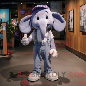 Lavendel elefant maskot...