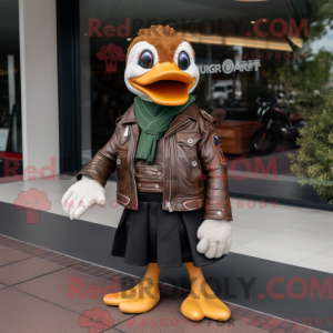 Brun Muscovy Duck maskot...