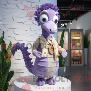 Lavendel Seahorse maskot...
