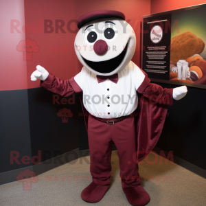 Maroon Baseball Ball maskot...