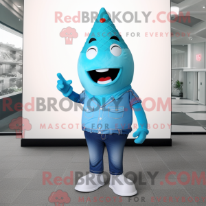 Blue Ice Cream Cone maskot...