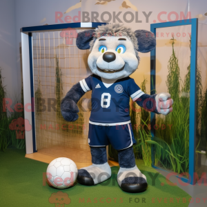 Navy Soccer Goal maskot...