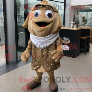Tan Fish And Chips maskot...