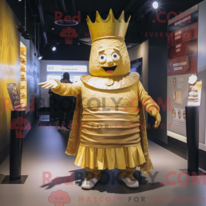 Gold King-maskotdraktfigur...