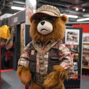 Costume de mascotte marron...