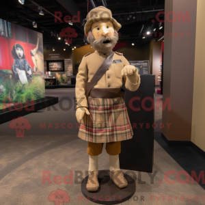 Tan Bagpipe mascot costume...