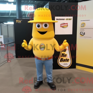 Geel Squash-mascottekostuum...
