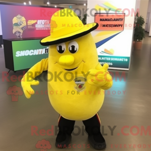 Gul squash-maskotdraktfigur...