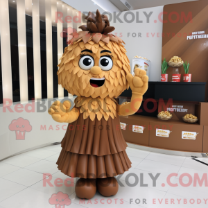 Brun Pop Corn maskot...
