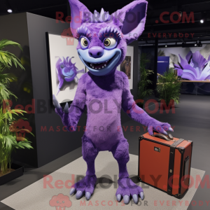 Personaggio mascotte viola...