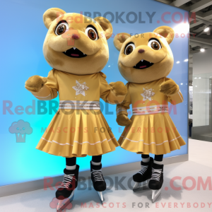 Gold Pair Of Ice Skates...