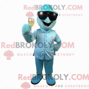 Cyan Champagne maskot...