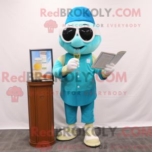 Cyan Champagne maskot...