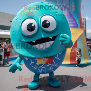 Cyan Tacos maskot kostume...