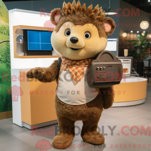 Brown Hedgehog mascot...