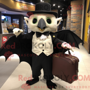Cream Fruit Bat maskot...