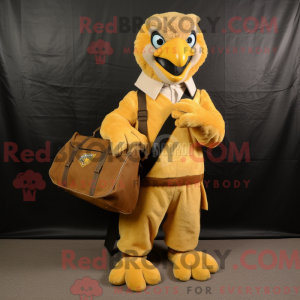 Gold Eagle-mascottekostuum...