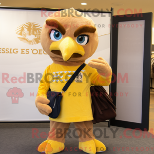 Gold Eagle maskot kostume...