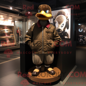 Brun Muscovy Duck maskot...