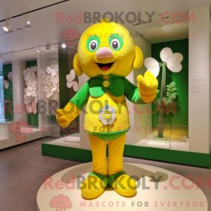 Gul Firkløver maskot...