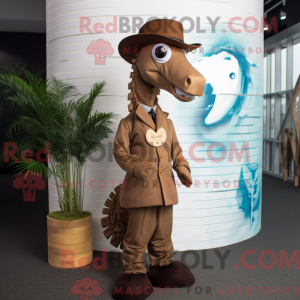 Brown Sea Horse mascot...