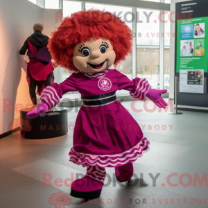 Magenta Irish Dancer mascot...