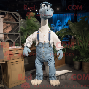 Hvid Brachiosaurus maskot...