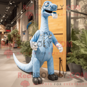 Hvid Brachiosaurus maskot...