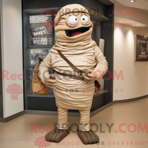 Tan Mummy-mascottekostuum...