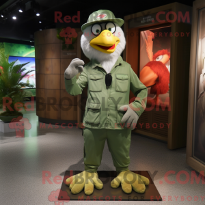 Groene haan mascottekostuum...