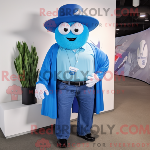 Blue Pendant mascot costume...