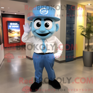 Blå Pendant maskot kostume...