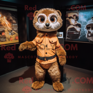 Brun Meerkat maskot kostume...