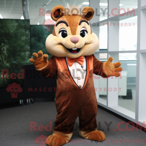 Rust Chipmunk Maskottchen...