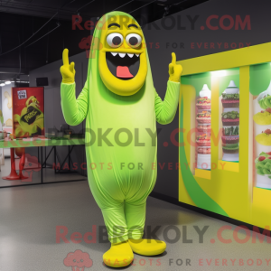 Postava maskota Lime Green...