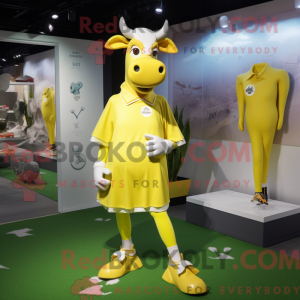 Yellow Jersey Cow mascot...