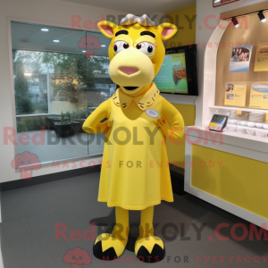 Gul Jersey Cow maskot...