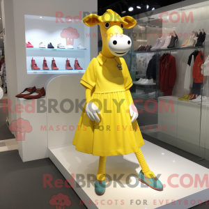 Gul Jersey Cow maskot...