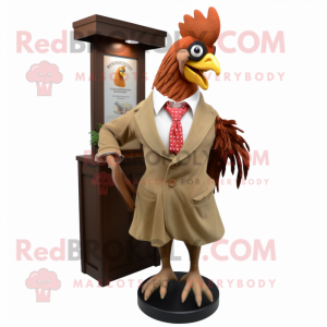 Brown Rooster mascotte...